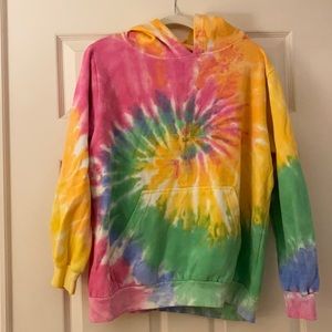 #followme tie dye hoodie size small